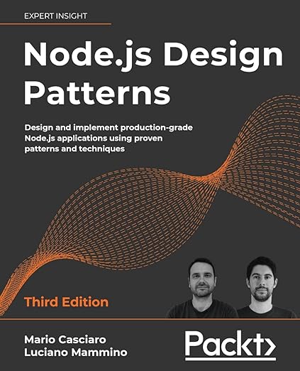 Nodejs design patterns book cover